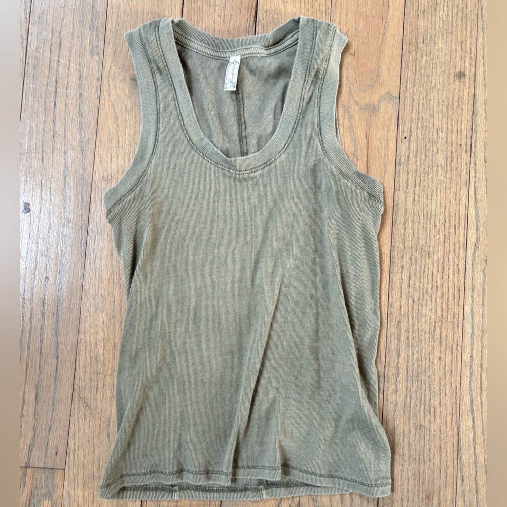 Green Free People Tank